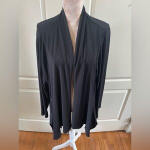 DG2 by Diane Gilman Black Open Front Cardigan - Size 2X